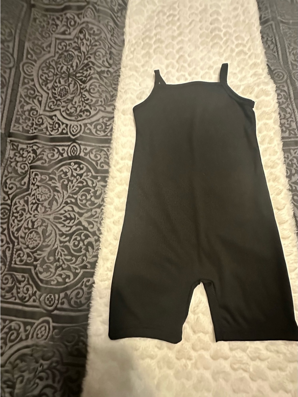 SHEIN Black Tank Romper Jumpsuit for Kids